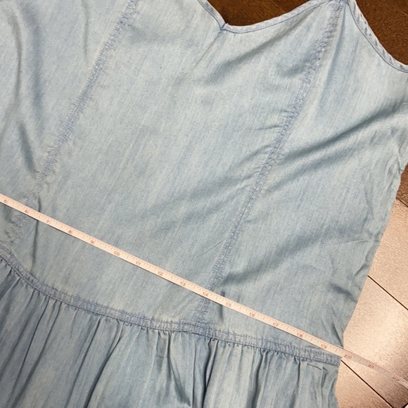 NWOT American Eagle Light Blue Chambray Drop Waist Tank Dress - Picture 6 of 10
